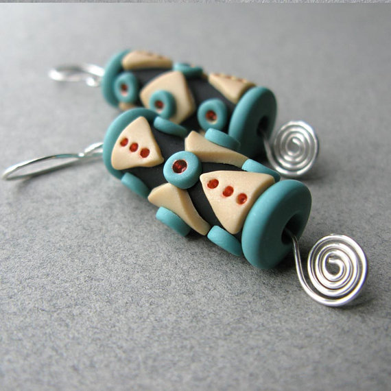 Stunning Contemporary Polymer Clay Jewelry by Roberta Warshaw / The
