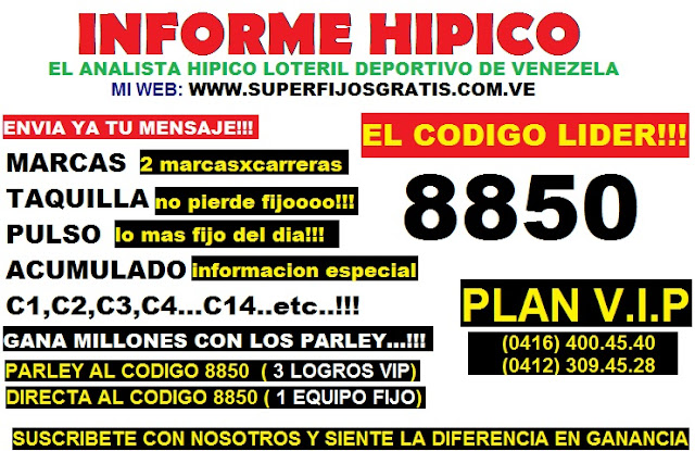 SUSCRIBETE CON INFORME HIPICO CODIGO 8850 Y GANA BANNER%2BDEL%2BCODIGO%2B8850%2B%2528PUBLICIDAD%2529