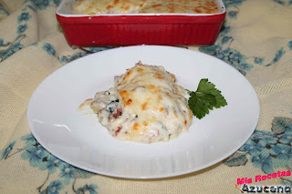 Calabacines Con Bechamel De Jamón Serrano.
