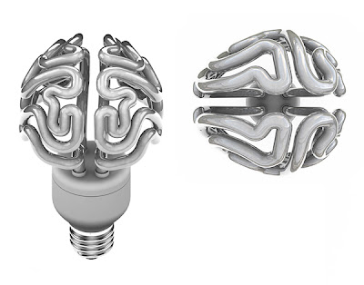 Focos Ahorradores con diseño en forma de cerebro