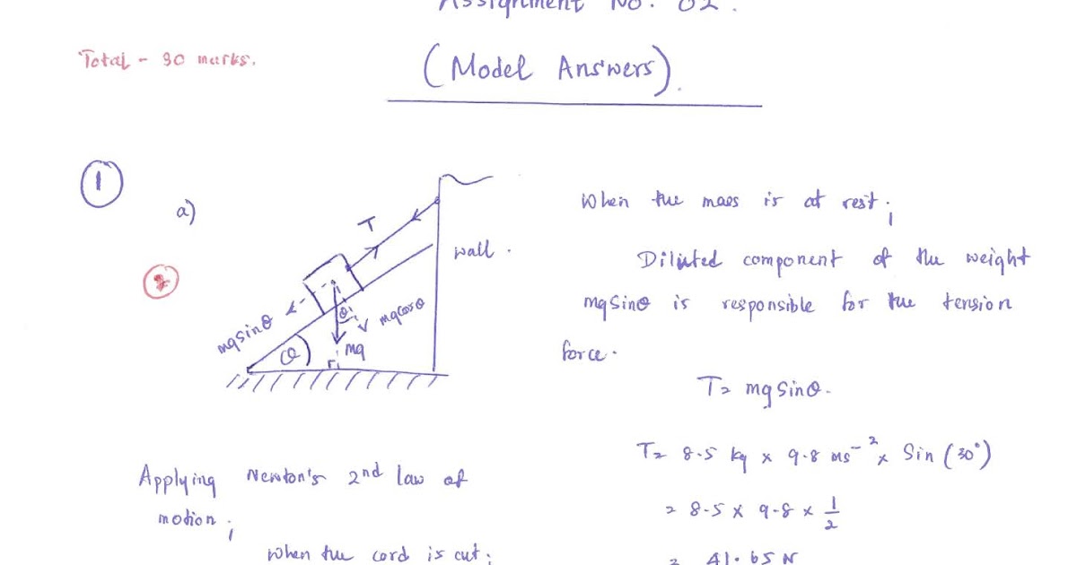 Lecture Notes in Physics Model Answers Friction, Rotational motion