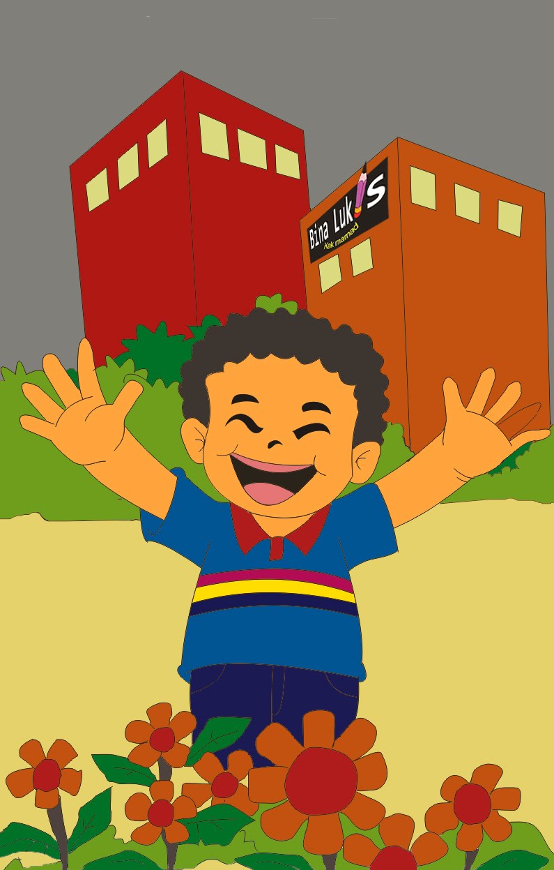 Mewarnai Gambar Anak - anak: Anak Bermain