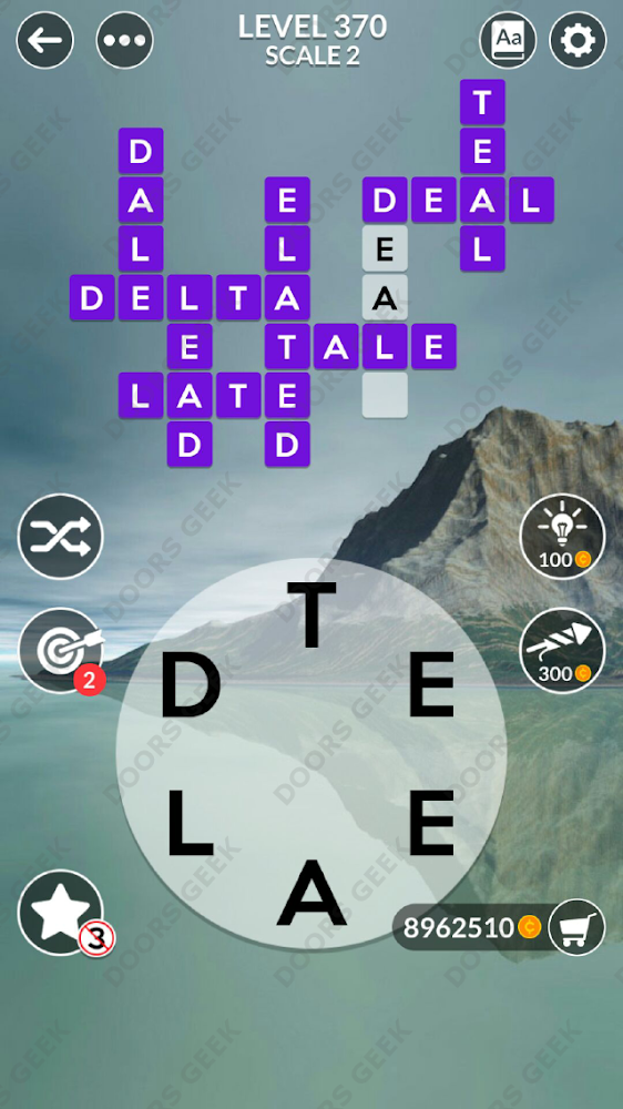 Wordscapes Level 370 Answers ~ Doors Geek
