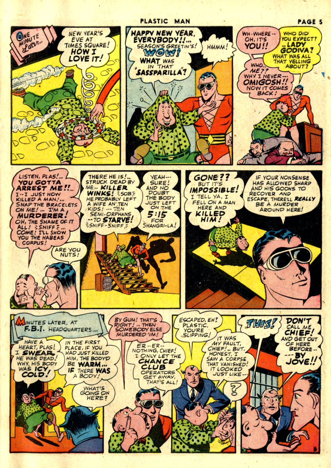 Read online Plastic Man (1943) comic -  Issue #1 - 7