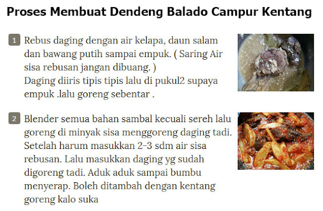 Proses Membuat Dendeng Balado Campur Kentang Proses Membuat Dendeng Balado Campur Kentang