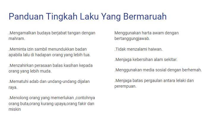 Pendidikan Islam Tingkatan 1 Smk Jabi Pelajaran 30 Maruah Diri Cermin Peribadi