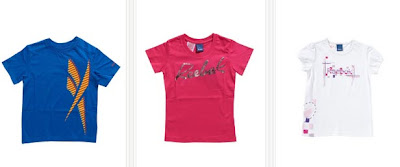 Algunas de las camisetas para niños y niñas disponibles Algunas de las camisetas para niños y niñas disponibles