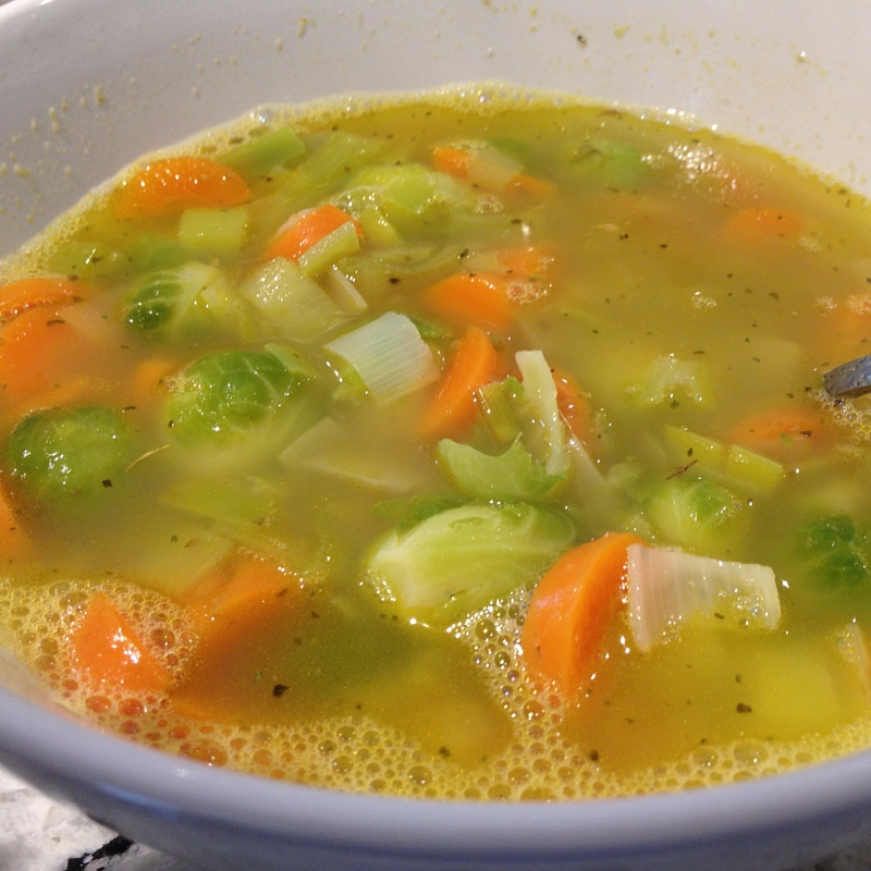 Gluten Free AZ Baby Brussels Sprouts Soup ( in 12 minutes)