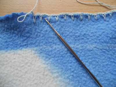 Crochet edging through fabric- a free pattern