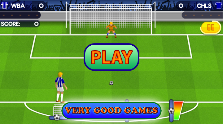 A screenshot from the free online soccer game Penalty Shootout: Multi League on the gaming blog Very Good Games