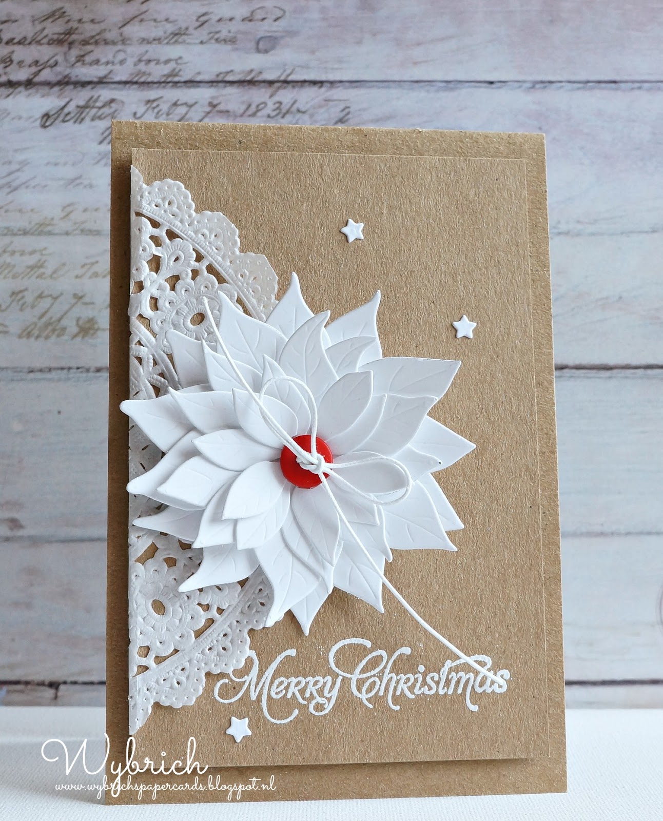 scrapcards from wybrich Blooming poinsettia