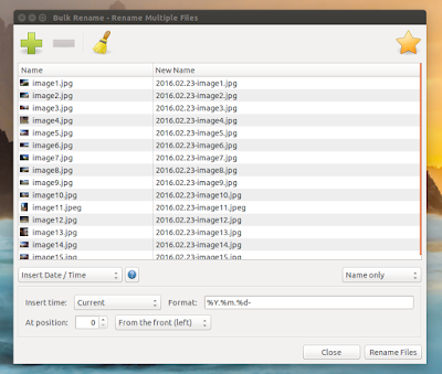 Thunar bulk rename Thunar bulk rename