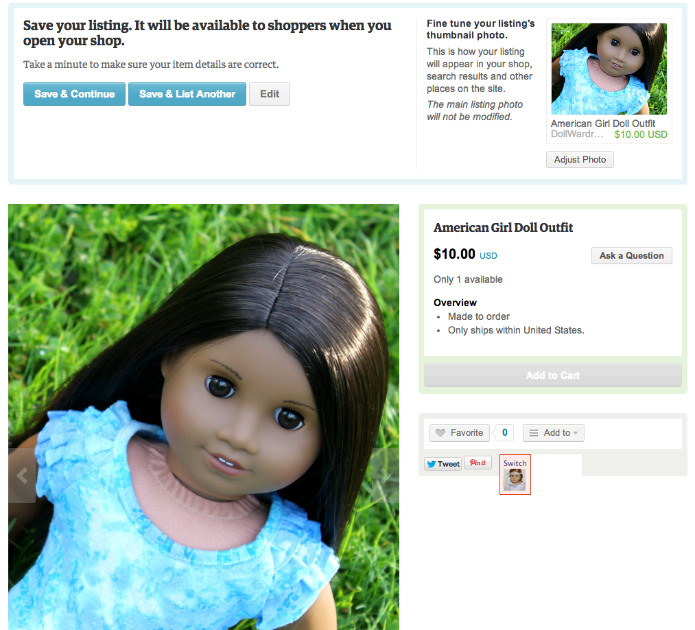 The Doll Wardrobe Branding Your Etsy Squares, Step 6