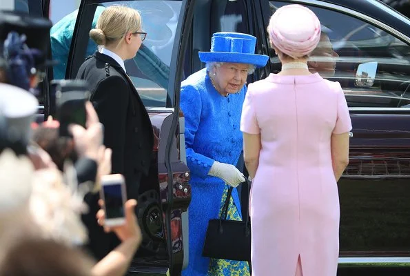 Queen Elizabeth II and Princess Alexandra attended the second day of the 2019 Investec Derby Festival