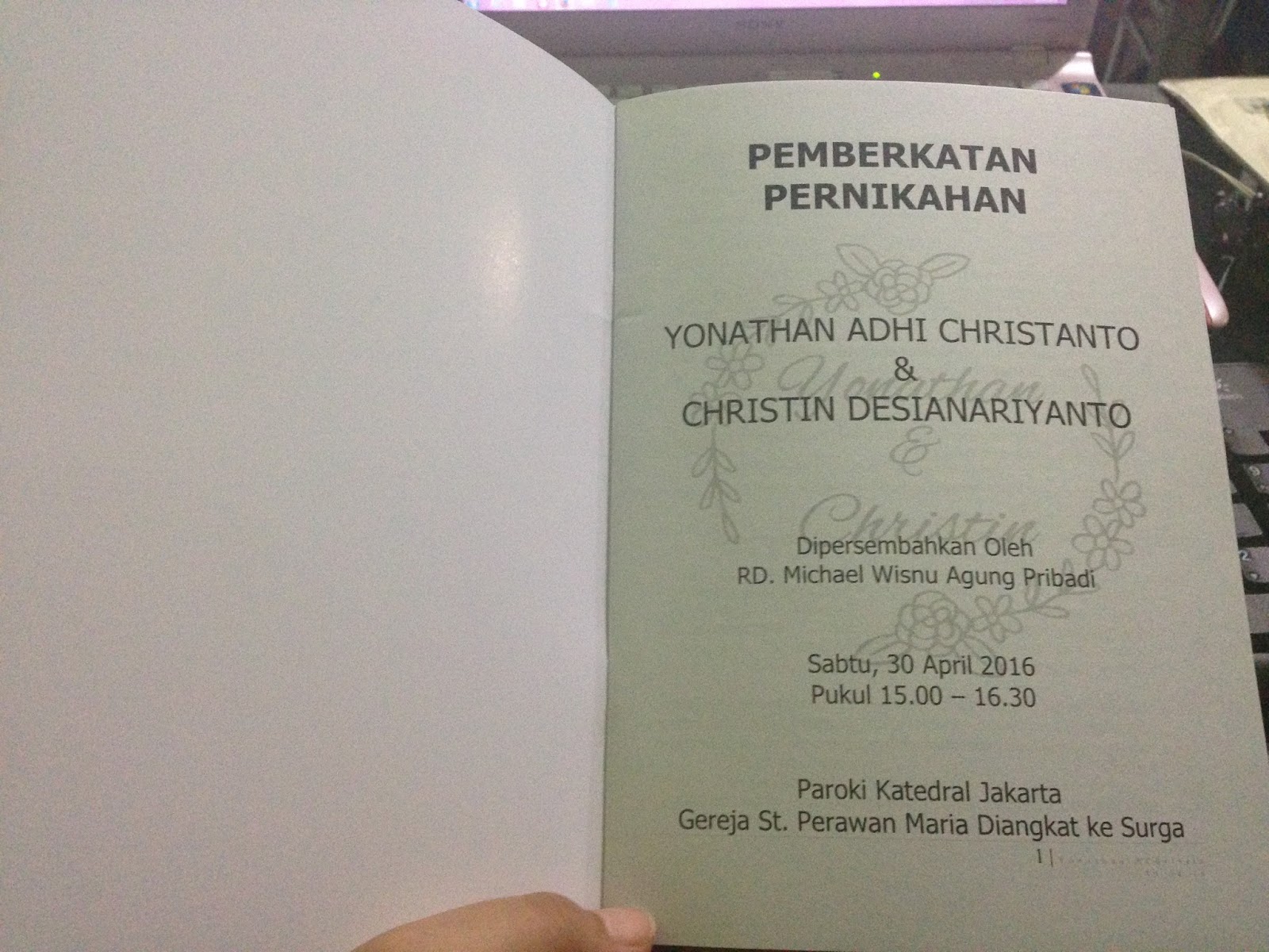 DIY Buku Misa Pernikahan Katholik