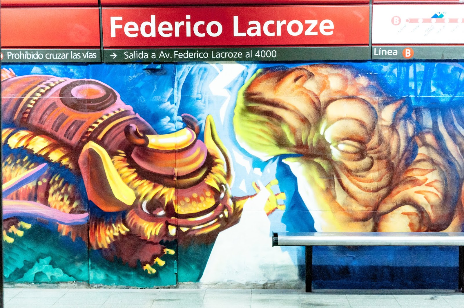 street art en la estación Lacroze