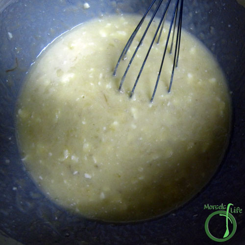 Morsels of Life - Banana Walnut Bread Step 4 - Beat Wet Team into a homogeneous mixture.