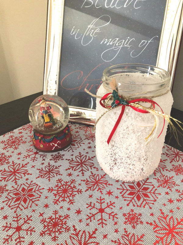DIY Snowy Jars: Recycle all those unused jars by turning them into festive snowy candleholders | Ioanna's Notebook