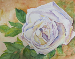 white rose painting easy 2