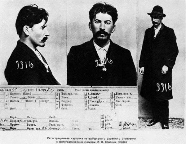 Ο φάκελος που διατηρούσε η τσαρική αστυνομία για τον Στάλιν, με φωτογραφίες από τις αρχές της δεύτερης δεκαετίας του περασμένου αιώνα.