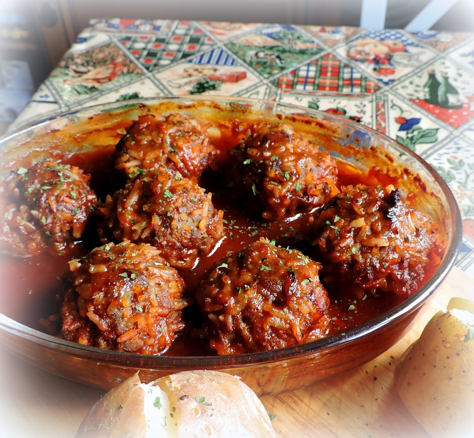 The English Kitchen BBQ Porcupine Meatballs