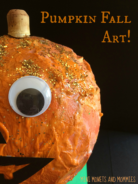 Mini Monets and Mommies: Paper Mache Pumpkin Fall Art Activity