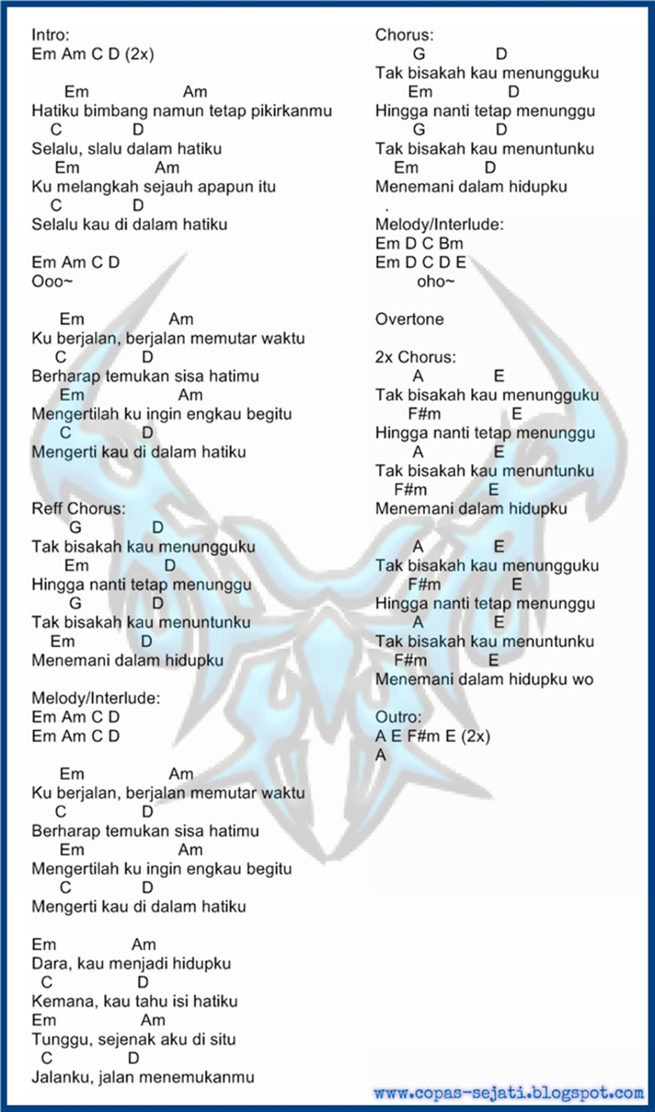 √ Chord Peterpan Hatiku Bimbang √ Chord Peterpan Hatiku Bimbang