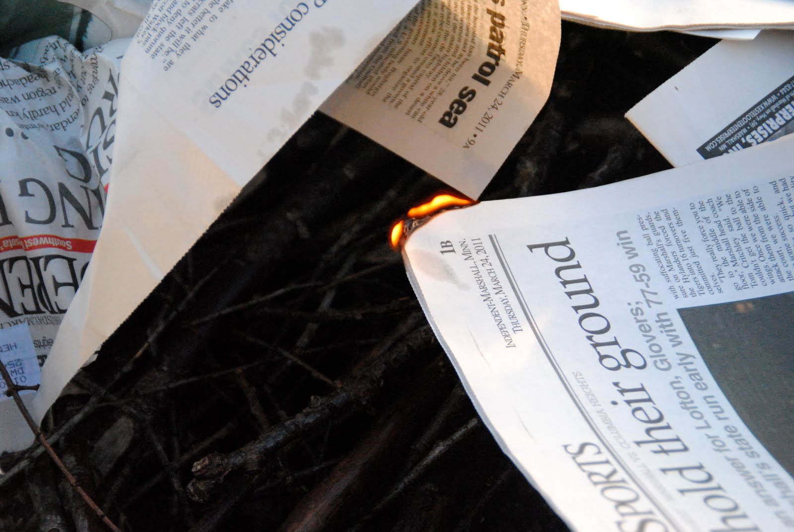 . How to start a fire...