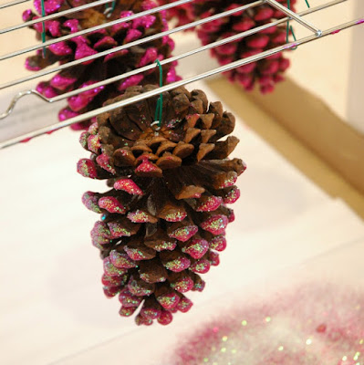 Pink Pinecone Ornament Christmas Craft For Kids