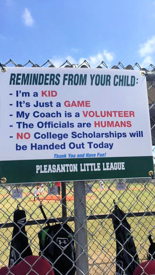 A Reminder as Little League Season Approaches