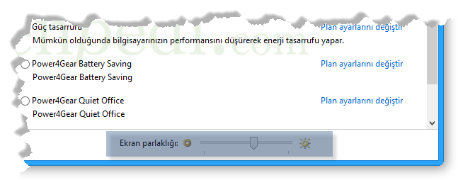 windows 8 ekran parlakligini