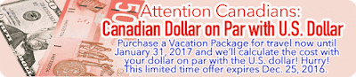 paya bay resort, specials, canadian dollar on par with u.s. dollar