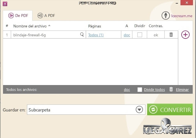 Icecream PDF Converter Pro 2.69 imagenes