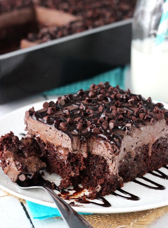 CHOCOLATE POKE CAKE