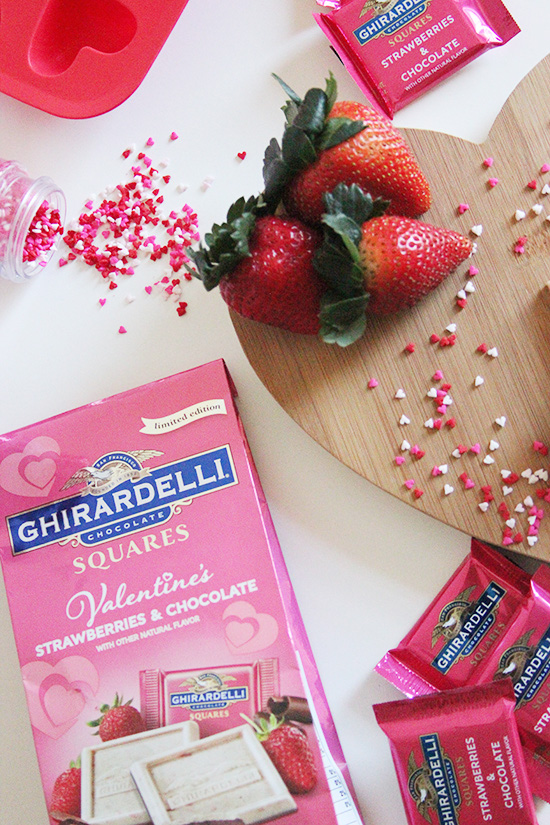 Ghirardelli Valentine's Day Strawberry and Chocolate Bark Recipe