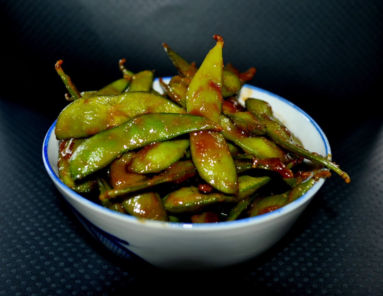 Garlic Wine and Sunshine Miso Glazed Edamame