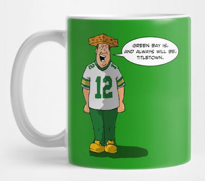 Green Bay Packers fans caricatures, gift ideas, coffee mug 