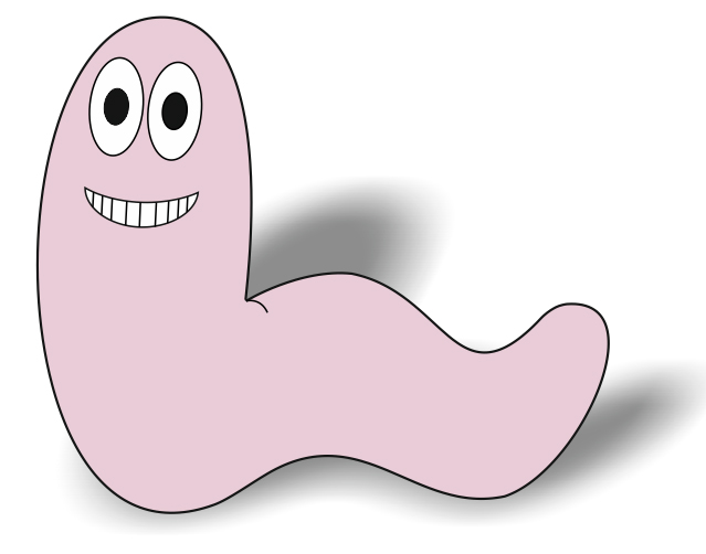 diseños: dibujo gusano para camiseta