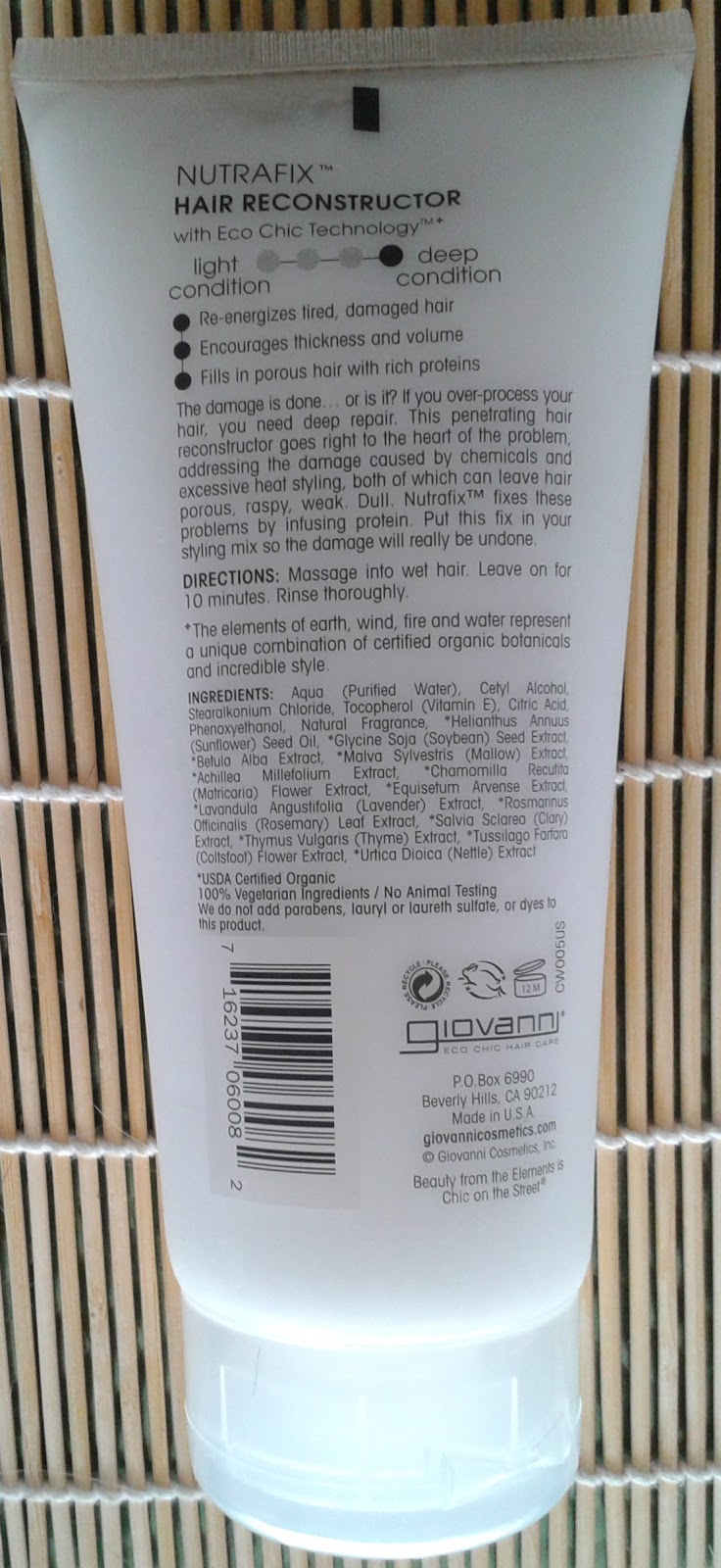 Eikokurkuma Giovanni, Nutrafix Hair Reconstructor
