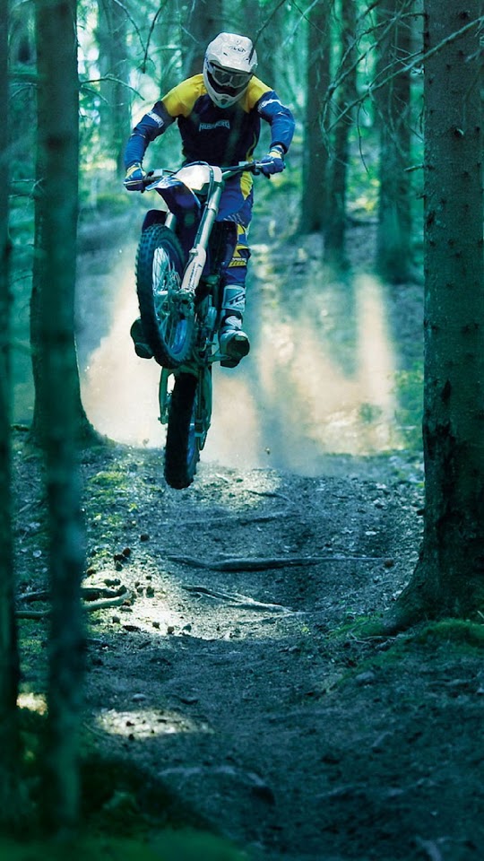 Motocross Jump Forest  Android Best Wallpaper