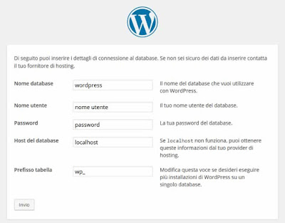Come configurare wordpress