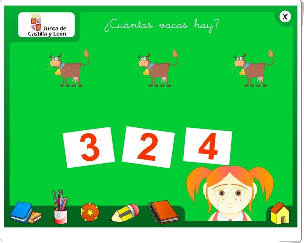 Más restaurante oscuro Juegos educativos de Matemáticas online: "¿Cuántos hay?" (Juego de números  hasta el 6 de Educación Infantil)