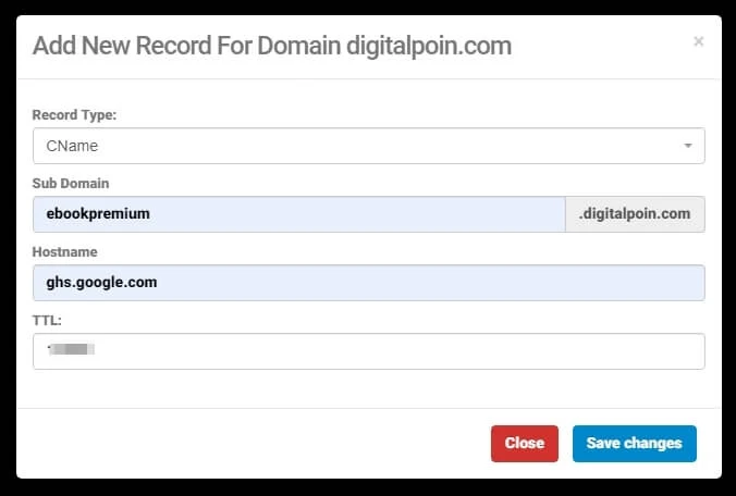 subdomain blog custom domain