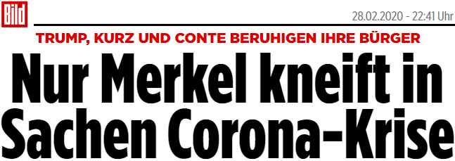Merkel kneift in Sachen Corona-Krise