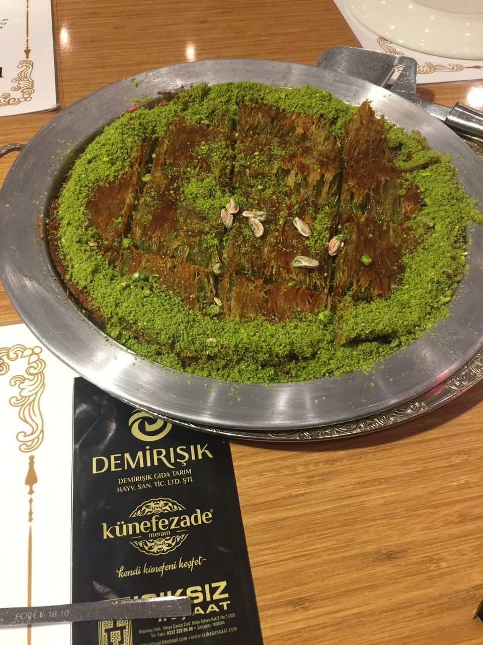 Kunefezade Meram Konya Menu Fiyat Listesi Mekan Arama Motoru Ne Kadara Yenir