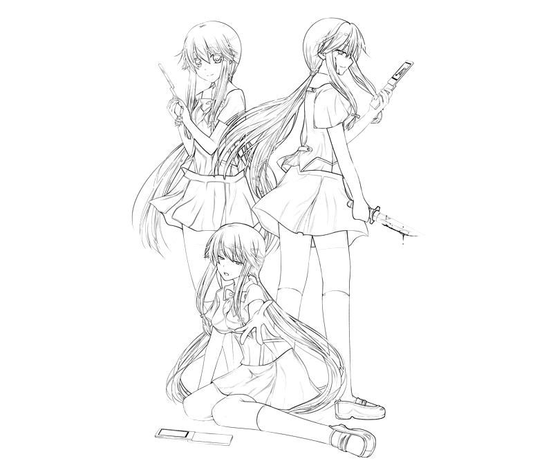 Mirai Nikki Yuno Gasai Character Surfing