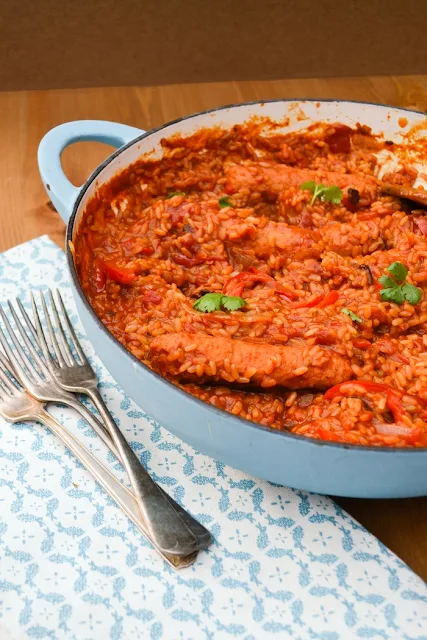 Vegan Sausage, Red Pepper and Brown Rice Casserole Recipe