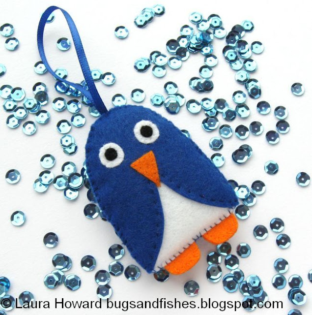 http://bugsandfishes.blogspot.co.uk/2014/07/christmas-in-july-felt-penguin-ornament.html