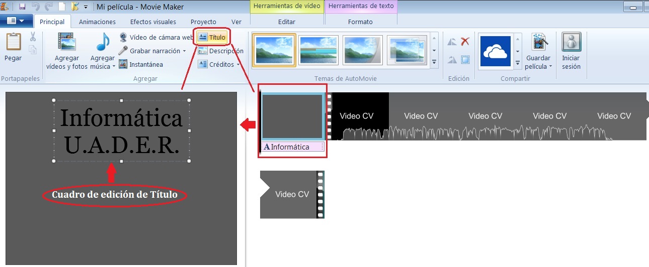 Como Poner Dos Cuadros De Texto En Movie Maker