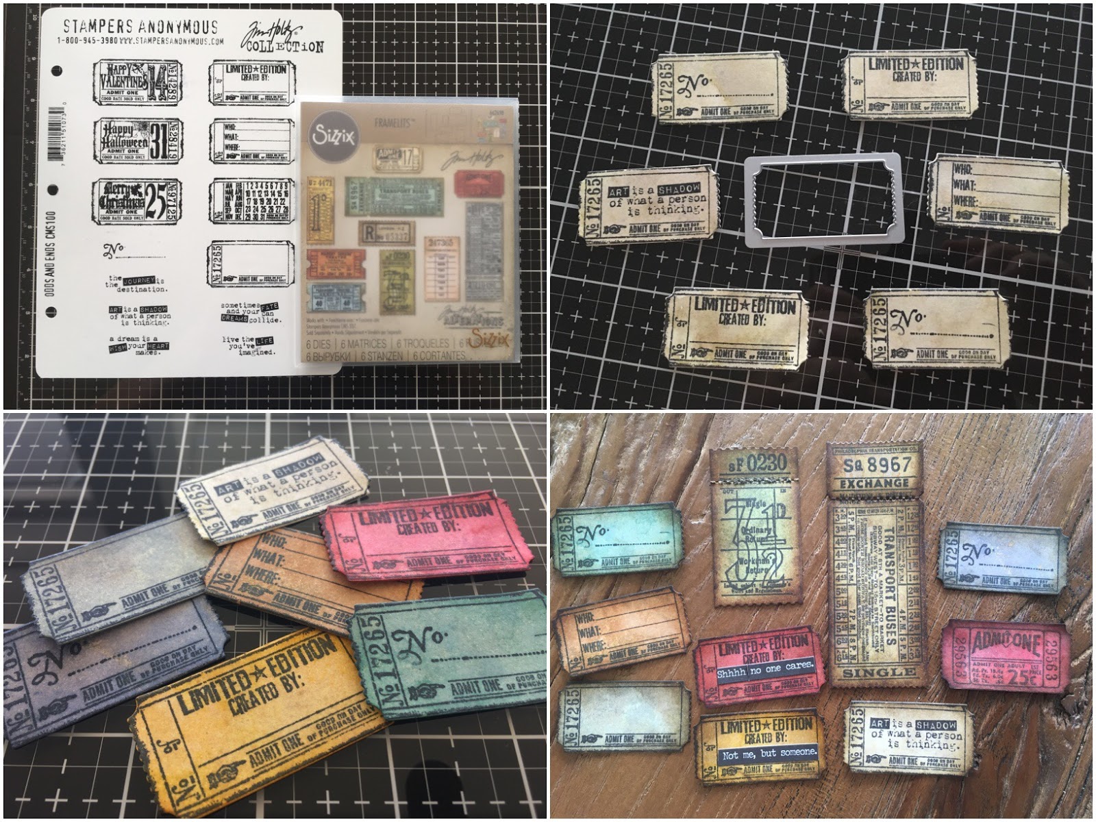 Tim Holtz s'accrochent tampons en caoutchouc-ticket Booth CMS 337